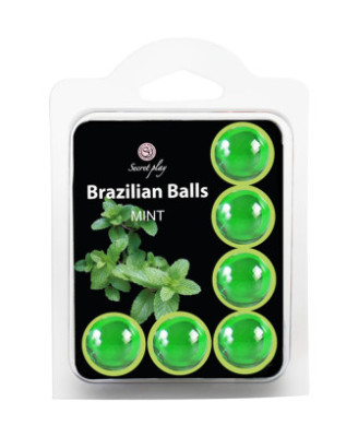 6 boules de massage brésiliennes à la menthe 